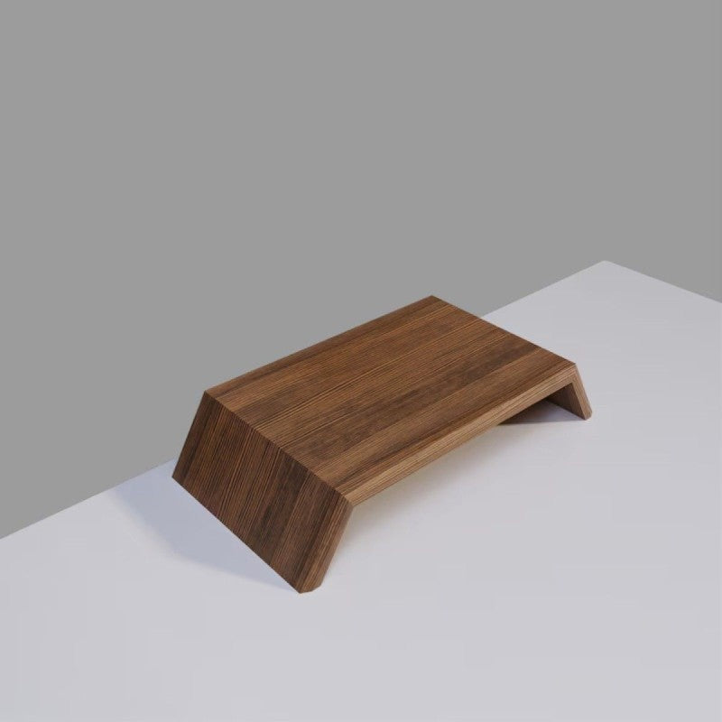 Bowed Solid Wood Desktop Monitor Riser Stand