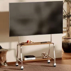 Solid Wood TV Shelf with Storage – Heavy-Duty Stand for TV, Console & Media Accessories