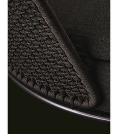 Fiore Outdoor Poolside Sunbed With Cushion Daybed (Black) Braided & Rope