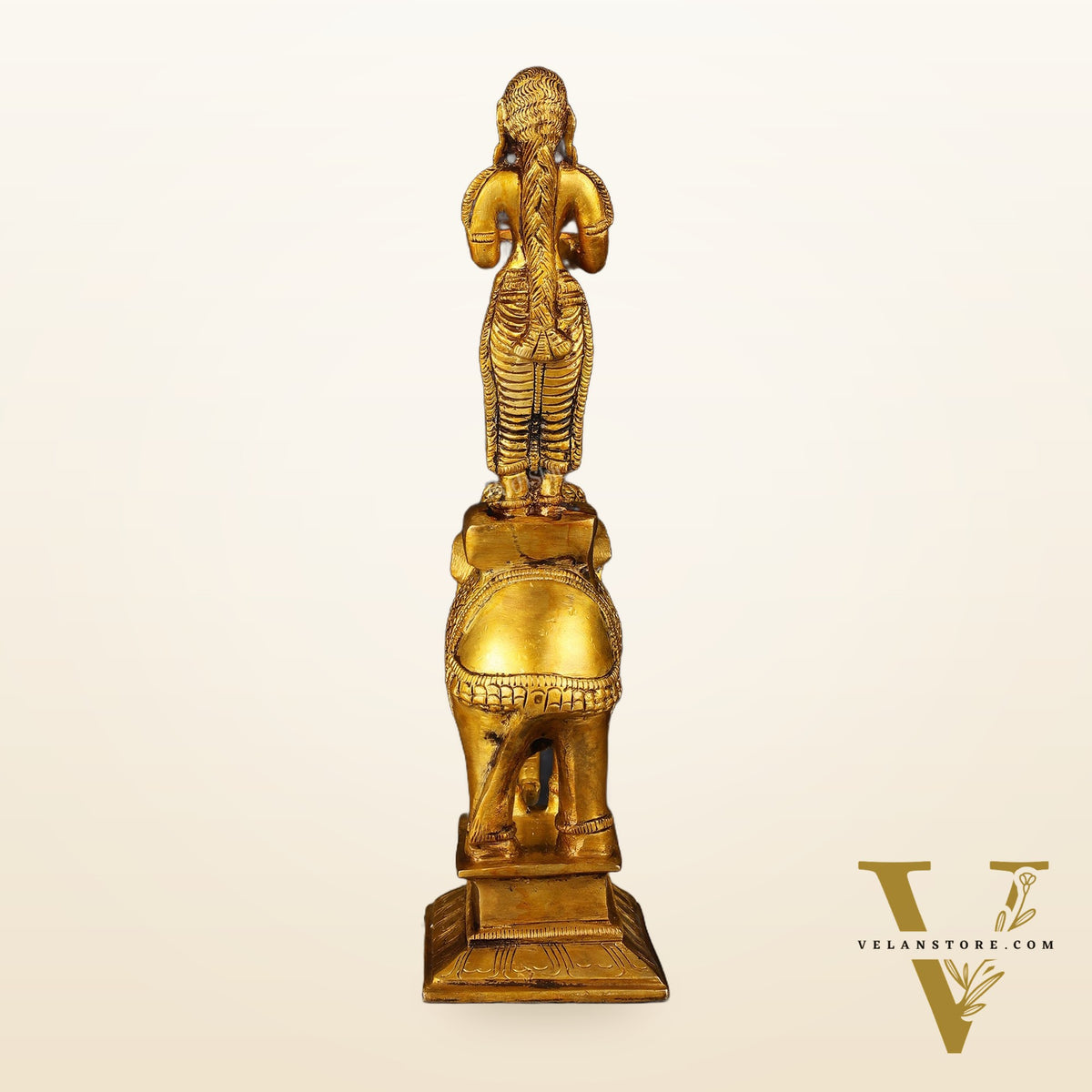 South Indian Style Paavai Deepam on Elephant Vilakku 9.5"