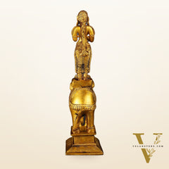 South Indian Style Paavai Deepam on Elephant Vilakku 9.5"