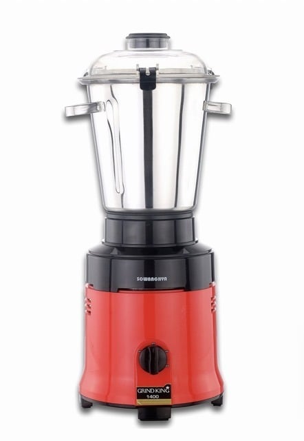 சௌபாக்யா கிரைண்ட் கிங் CMG140 1400 W மிக்சர் கிரைண்டர் (2 ஜாடிகள், கருப்பு மற்றும் சிவப்பு)