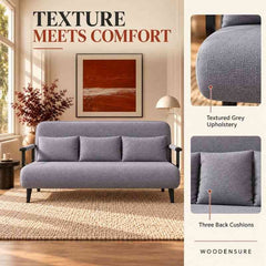 3 Seater Folding Sofa Come Bed, Full Convertible Sofa Bed for Living Room & Guest Room, Triple Seat Sleeper Sofa, Space Saving Recliner Bed
