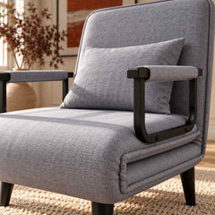 Single Seater Folding Sofa Come Bed, Convertible Sleeper Chair Bed for Bedroom & Guest Room, Space Saving Recliner Sofa Bed