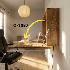 Solid Wood Wall Mounted Fold Drop Down Desk/Table for Home & Office