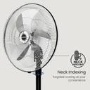 Crompton SStorm 2 with Metal Blade 18 inches Energy Saving 450 mm Pedestal Fan