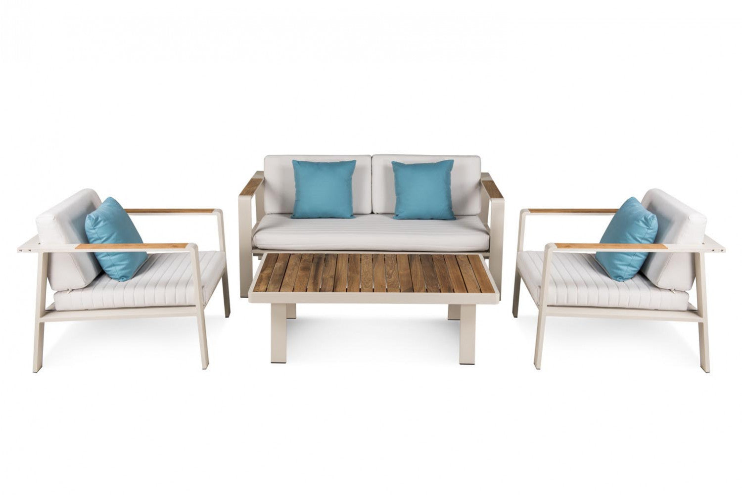 Marino Outdoor Sofa Set 2 Seater , 2 Single seater and 1 Center Table (Beige)