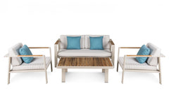 Marino Outdoor Sofa Set 2 Seater , 2 Single seater and 1 Center Table (Beige)