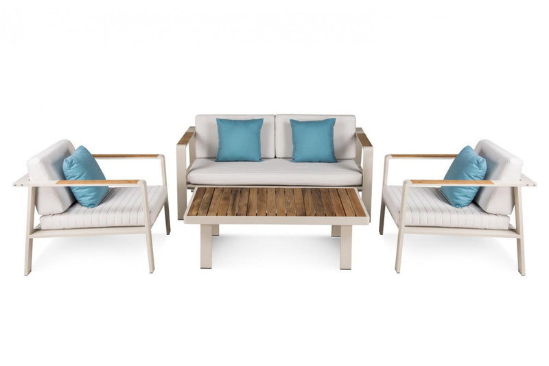 Marino Outdoor Sofa Set 2 Seater , 2 Single seater and 1 Center Table (Beige)