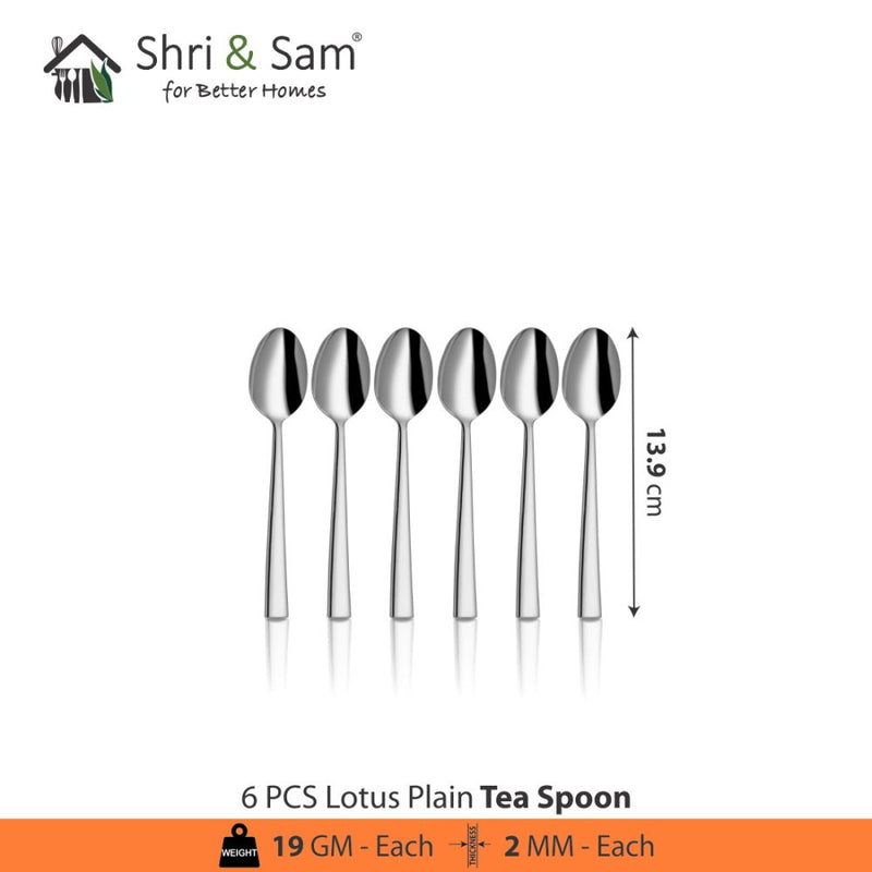 Stainless Steel 18 PCS Cutlery Set (without Knife) Lotus Plain