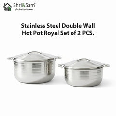 Stainless Steel 2 PCS Double Wall Casserole