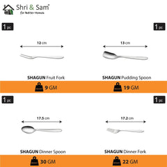 Stainless Steel 21 PCS Dinner Set (1 Person) Shagun