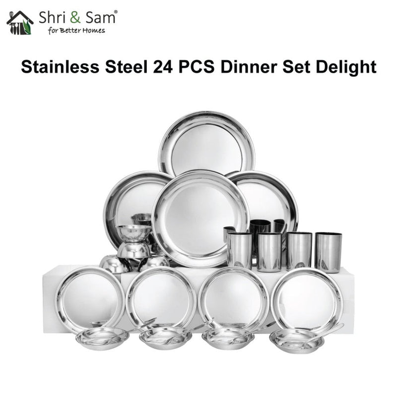 Stainless Steel 24 PCS Dinner set (4 People) Delight