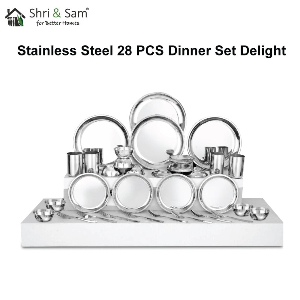 Stainless Steel 28 PCS Dinner set (4 People) Delight