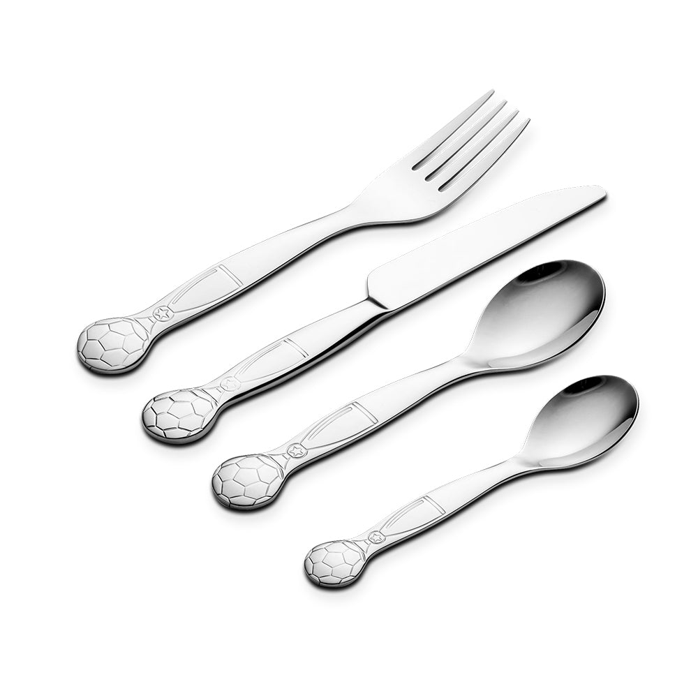 Stainless Steel 4 PCS Kids Cutlery Set On the Ball