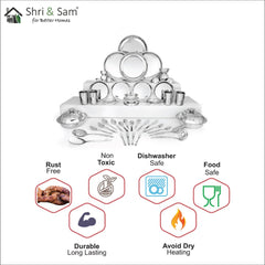 Stainless Steel 46 PCS Dinner set (4 People) Delight