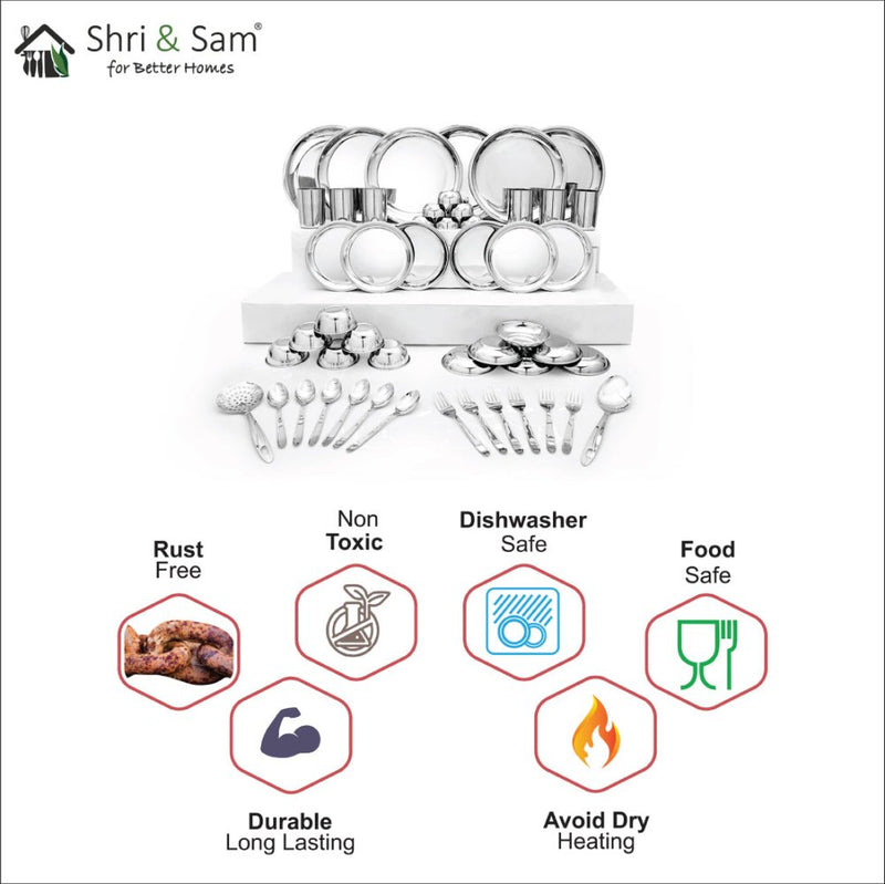 Stainless Steel 50 PCS Dinner set (6 People) Delight