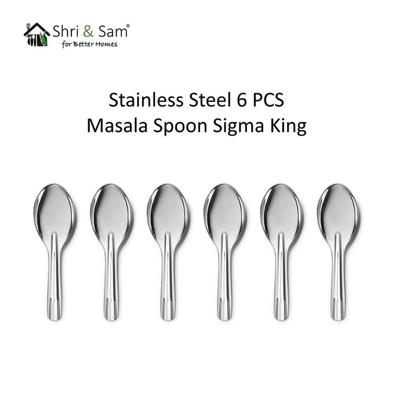 Stainless Steel 6 PCS Masala Spoon Sigma King
