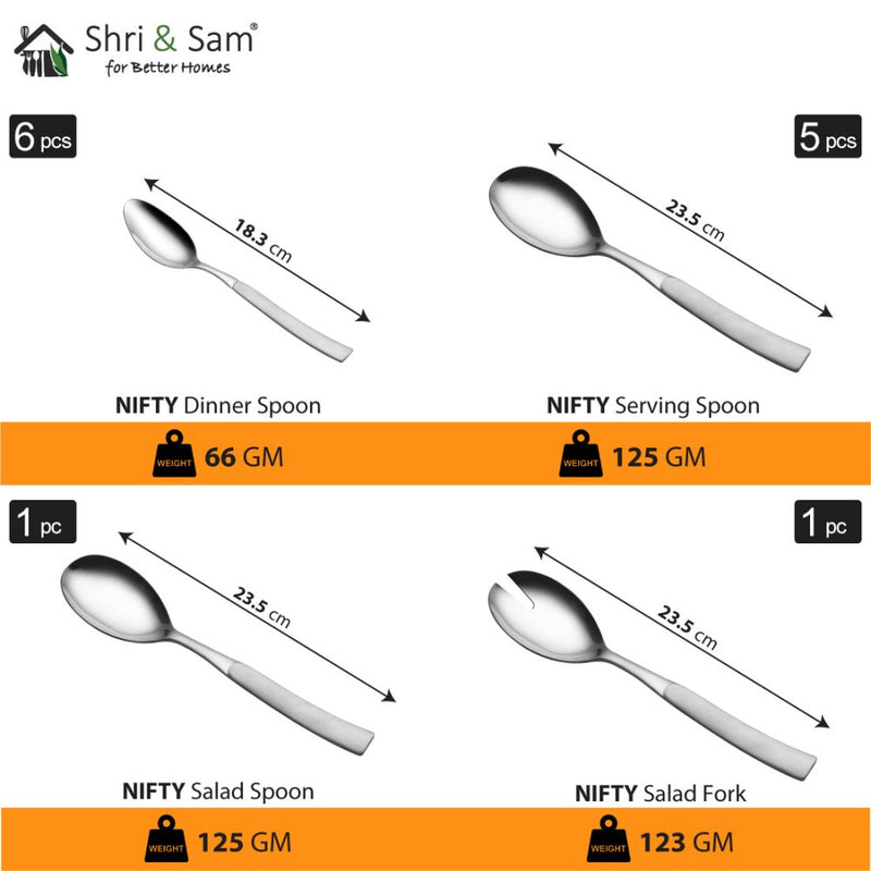 Stainless Steel 72 PCS Dinner Set (6 People) Nifty