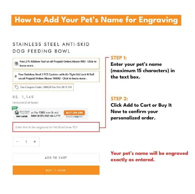Stainless Steel Anti-Skid Dog Feeding Bowl