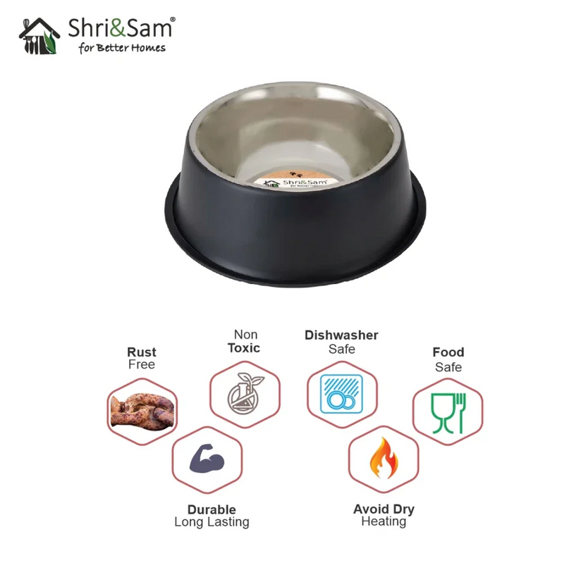 Stainless Steel Anti-Skid Dog Feeding Bowl