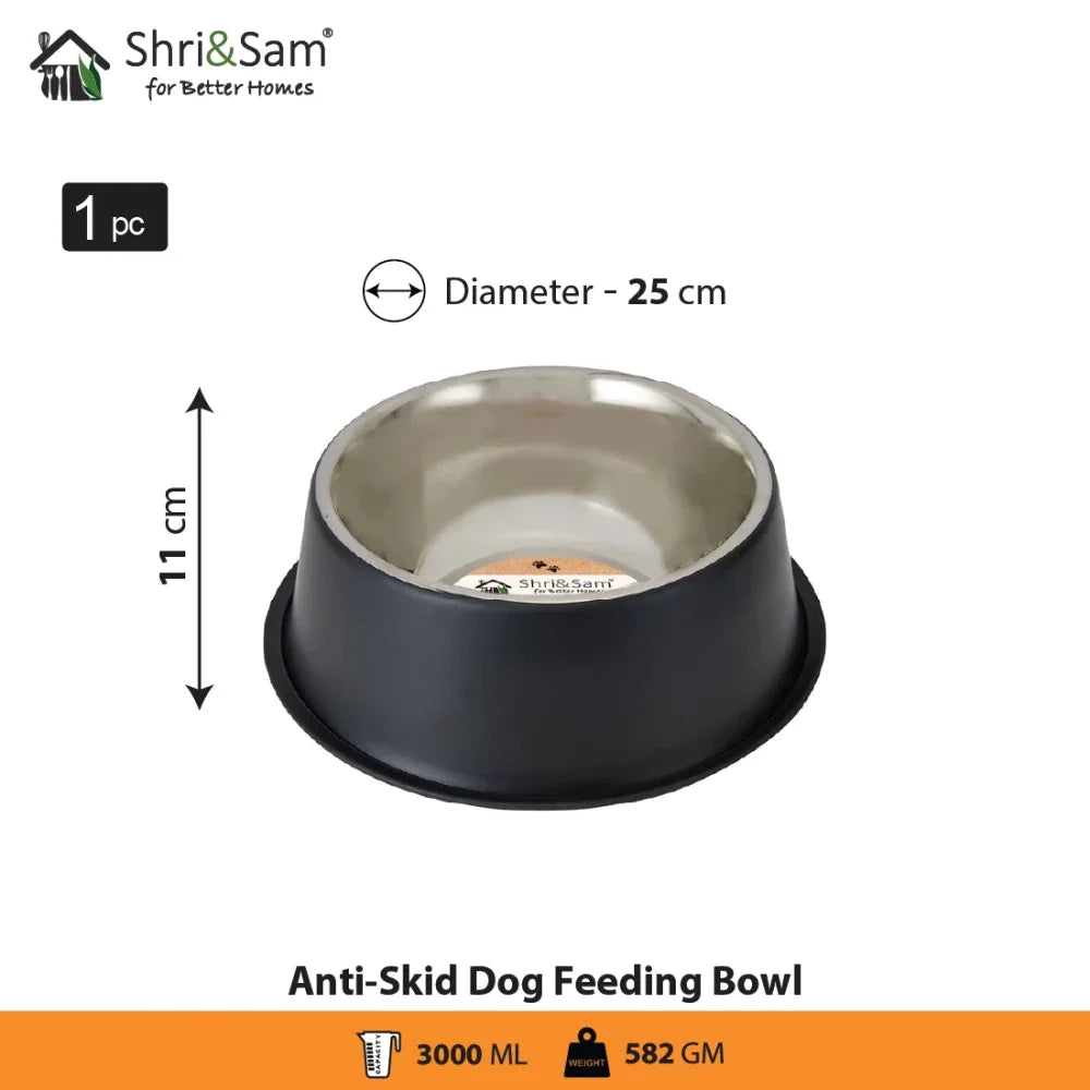 Stainless Steel Anti-Skid Dog Feeding Bowl