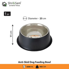 Stainless Steel Anti-Skid Dog Feeding Bowl