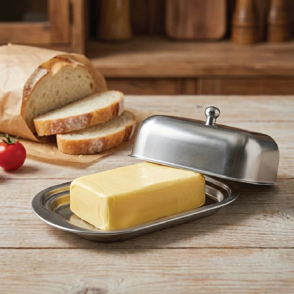 Stainless Steel Butter Dish with Lid