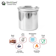 Stainless Steel Canister with Air-Tight SS Lid – Premium Storage Container