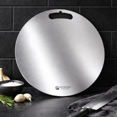 Stainless Steel Circular Chopping Board
