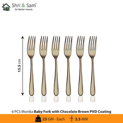 Stainless Steel Cutlery with Chocolate Brown PVD Coating Monika