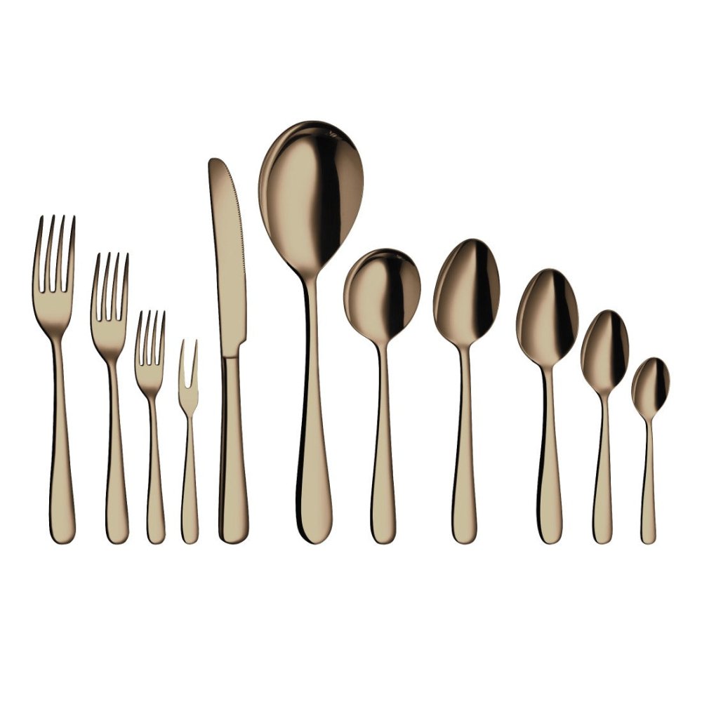 Stainless Steel Cutlery with Chocolate Brown PVD Coating Monika