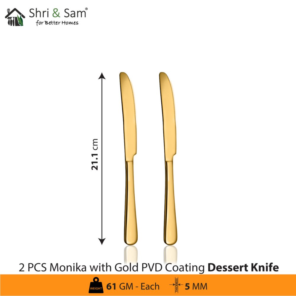 Stainless Steel Monika Cutlery with Gold PVD Coating