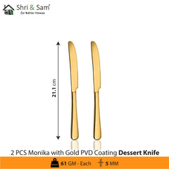 Stainless Steel Monika Cutlery with Gold PVD Coating