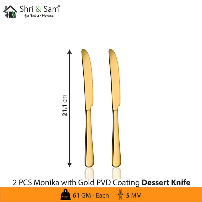 Stainless Steel Monika Cutlery with Gold PVD Coating