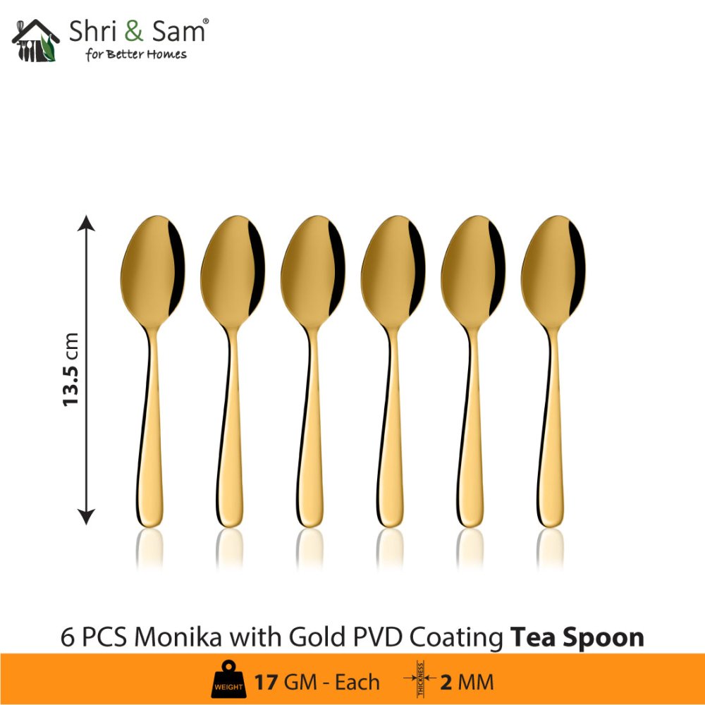 Stainless Steel Monika Cutlery with Gold PVD Coating