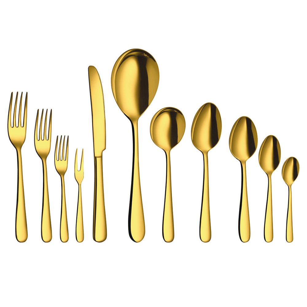 Stainless Steel Monika Cutlery with Gold PVD Coating