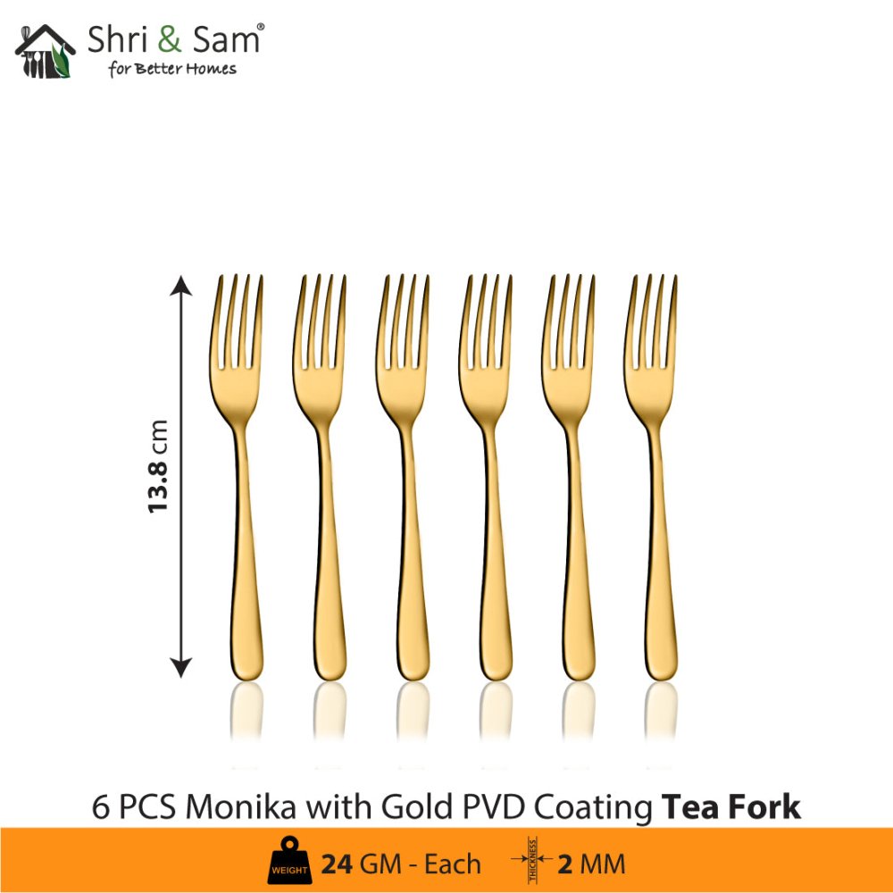 Stainless Steel Monika Cutlery with Gold PVD Coating