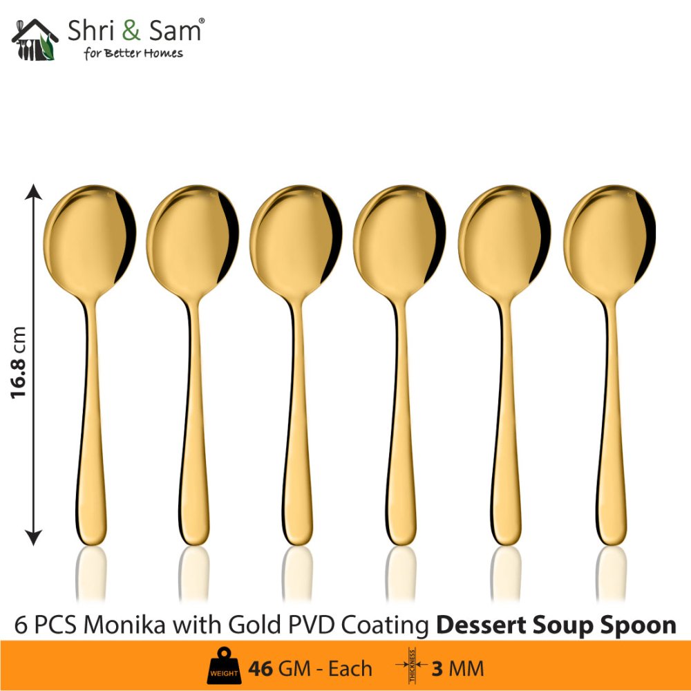 Stainless Steel Monika Cutlery with Gold PVD Coating