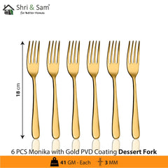 Stainless Steel Monika Cutlery with Gold PVD Coating