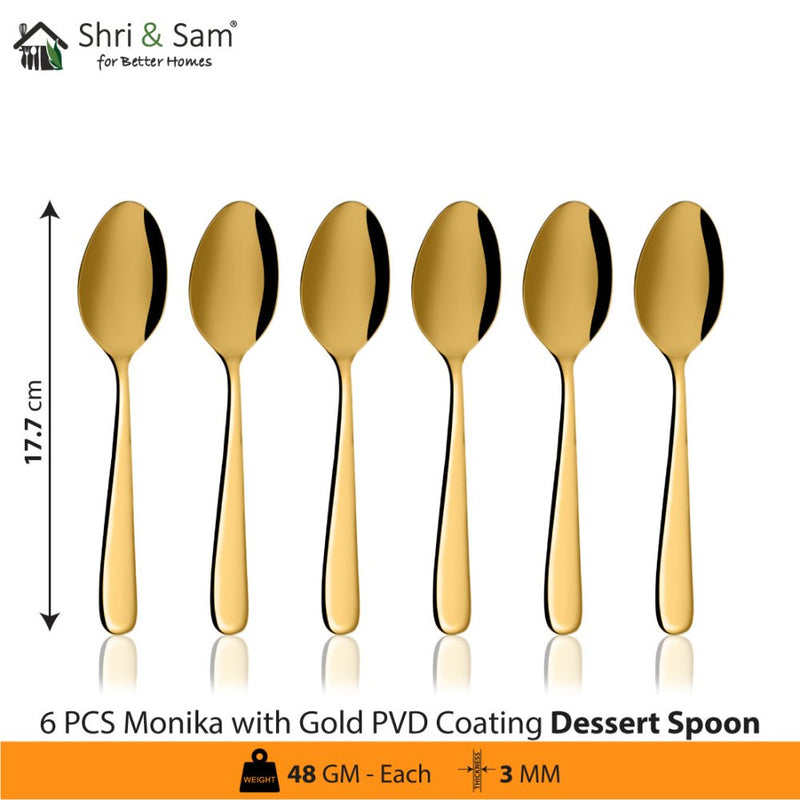 Stainless Steel Monika Cutlery with Gold PVD Coating