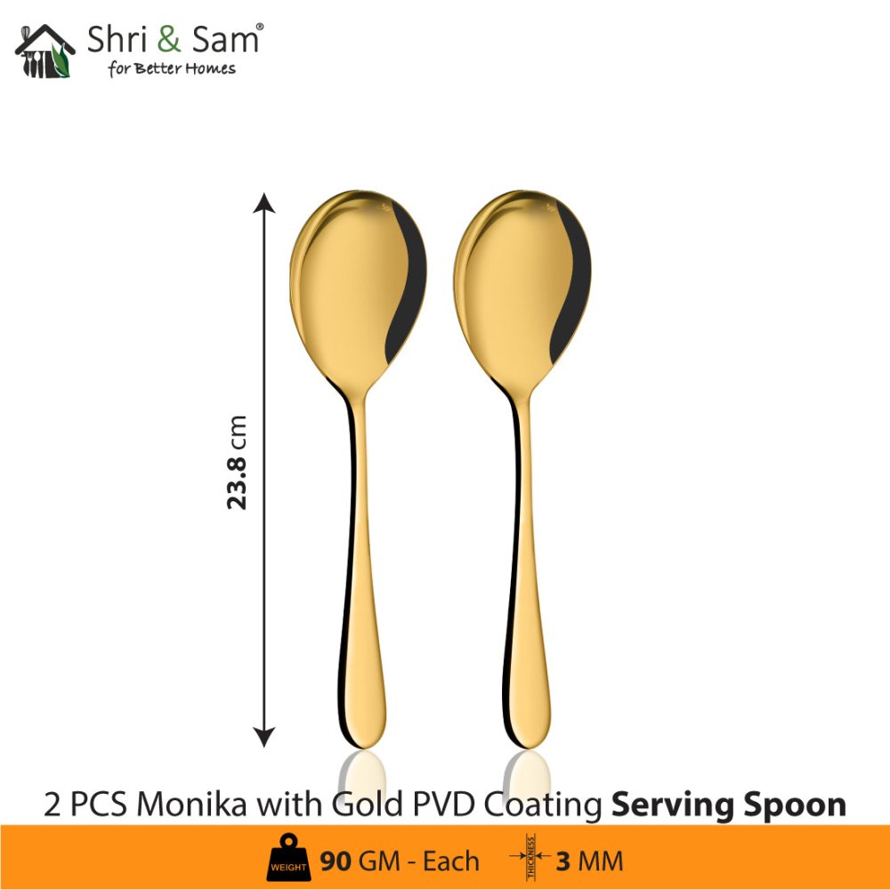 Stainless Steel Monika Cutlery with Gold PVD Coating