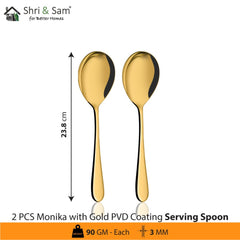 Stainless Steel Monika Cutlery with Gold PVD Coating