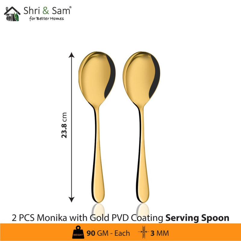 Stainless Steel Monika Cutlery with Gold PVD Coating