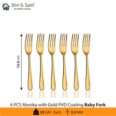 Stainless Steel Monika Cutlery with Gold PVD Coating