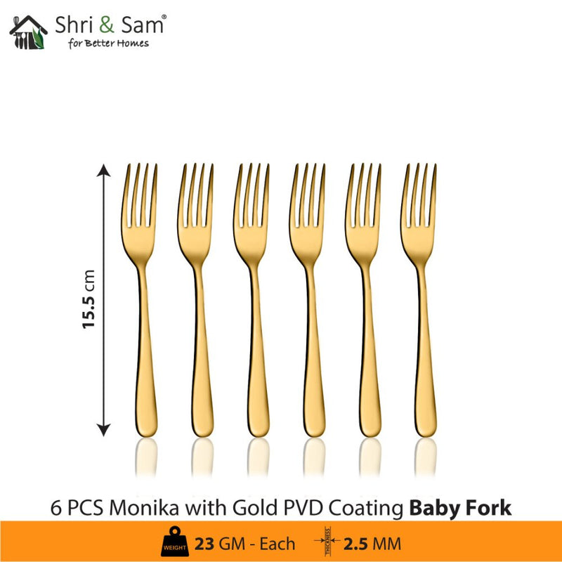 Stainless Steel Monika Cutlery with Gold PVD Coating