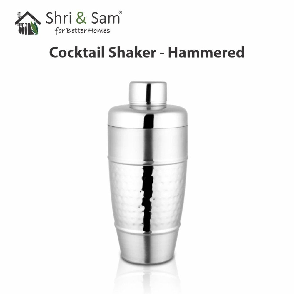 Stainless Steel Hammered Cocktail Shaker