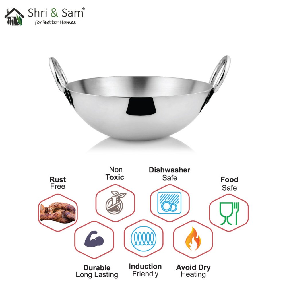 Stainless Steel Heavy Weight Kadhai