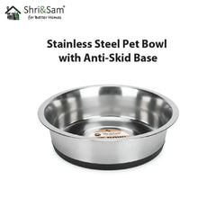 Stainless Steel Pet Bowl with Anti-Skid Base