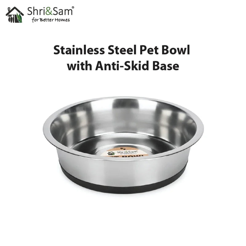 Stainless Steel Pet Bowl with Anti-Skid Base